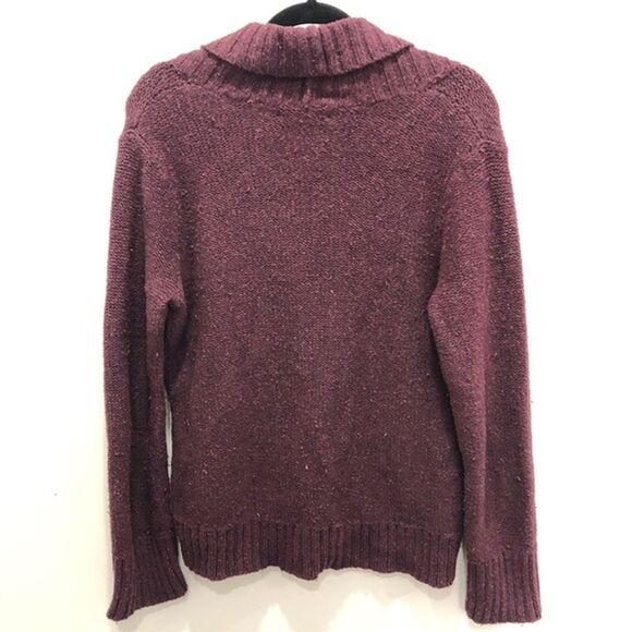 Eddie Bauer Burgundy‎ Embroidered Cardigan Size M - Picture 2 of 5